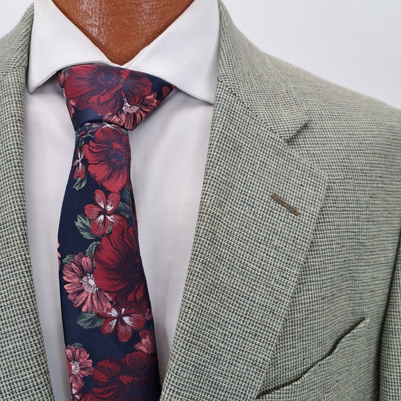 ORVIS 46R Beige Tweed Blazer Jacket Mens 2 Button Sport Coat Marled Speckled